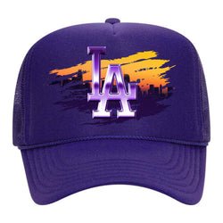 "LA LA" Foam Trucker - Purple