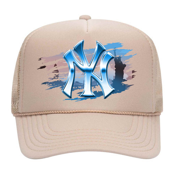 "NY NY" Foam Trucker - Tan